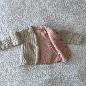 Luralu Reversible Quilted Girls Jacket Size 2-3 Years